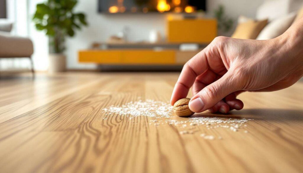 Laminat-Kratzer verschwinden lassen: Der Walnuss-Trick, den Schreiner empfehlen