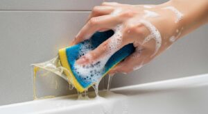 Alte Silikonfugen entfernen: Der Spülmittel-Trick, der das Abziehen erleichtert